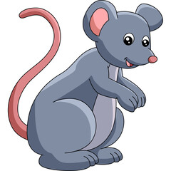 Mouse Cartoon Colored Clipart Illustration