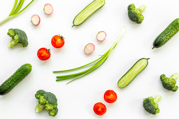 Set of vegetables - cooking ingredients background