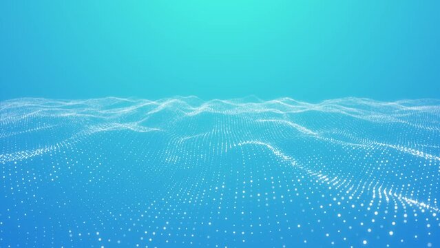幾何学的な抽象的背景　ドットで構成されたデータの波