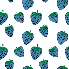 Fruit seamless strawberry pattern for fabrics and textiles and packaging and gifts and cards and linens