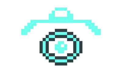 Obraz premium Pixel art photography camera vector
