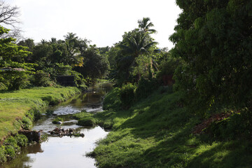 Fototapeta na wymiar View of the Hatibonico torrent in Camaguey, Cuba