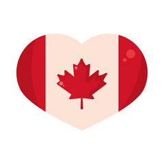 heart with canada flag
