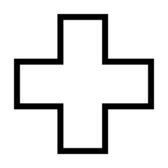 Obraz premium Cross symbol shape vector icon outline stroke for creative graphic design ui element in a pictogram illustration