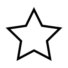 Star shape icon vector symbol outline stroke for creative graphic design ui element in a pictogram illustration