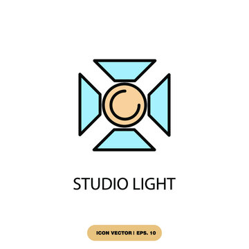 studio light icons  symbol vector elements for infographic web