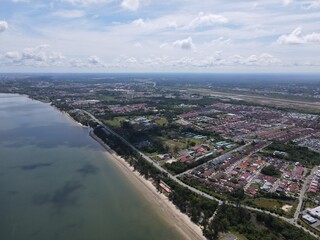 Miri, Sarawak Malaysia - May 2, 2022: The Landmark and Tourist Attraction areas of the of Miri City, with its famous beaches, rivers, city and scenic surroundings