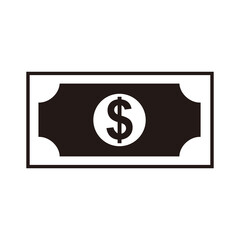 banknote icon vector illustration symbol