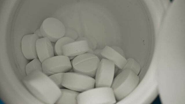 A lot of white pills.