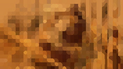 geometric abstract pattern in yellow ochre and earthy tones made up of irregular shapes