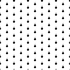 Square seamless background pattern from black fire symbols. The pattern is evenly filled. Vector illustration on white background