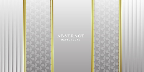 Luxury white gold background vector