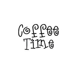 coffee time with creative font design.	