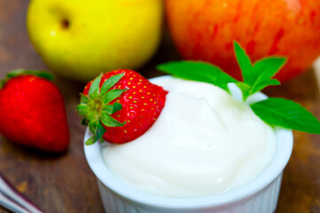 fruits and yogurt