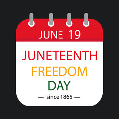 Freedom day celebration. Juneteenth concept.