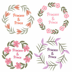 Wedding flower princess and prince set