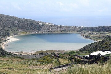 Fototapeta na wymiar Lago di Venere Isola di Pantelleria Italy