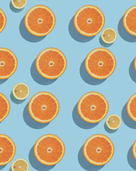 Pattern lemon orange citrus food vitamin