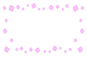 Effect frame with pink glitter
