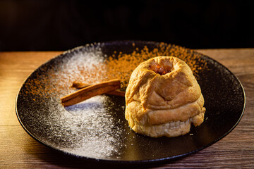 dessert apple baked in puff pastry