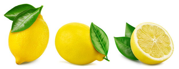 Lemon isolated on white background
