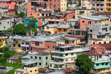Guayaquil, Ecuador. Traditional colonial architecture in second largest city in Ecuador. Popular tourist destination.