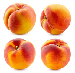 Peach isolated on white background