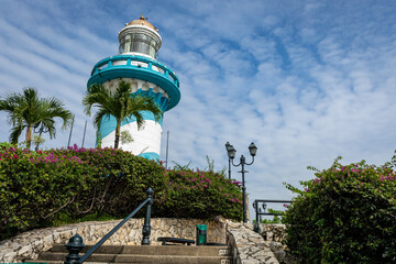 Guayaquil, Ecuador. Lighthouse of Santa Anna fort Las Penas district. Second largest city in...