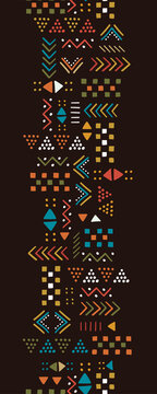 Hand drawn abstract seamless pattern, ethnic background, african style - great for textiles, banners, wallpapers, wrapping - vector design