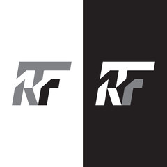Initials logo letter RF, modern and minimalist