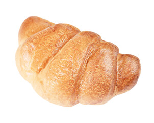 French pastry. Croissant one isolated on white background.