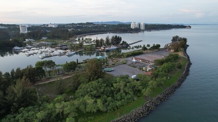 Miri, Sarawak Malaysia - May 2, 2022: The Landmark and Tourist Attraction areas of the of Miri...