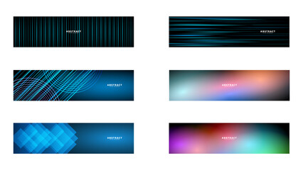 Fototapeta premium Set background , Fluttering white lines on a blue-purple background , Modern background design for presentation design , illustration Vector EPS 10