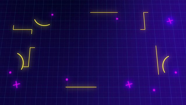 Countdown 10 seconds timer digital neon glowing high tech style. Modern style animation for intro, event, top 10 and broadcast timers. 4K motion graphics video