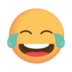 Fototapeta premium emoji face laughing