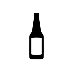 Beer bottle icon isolated on white background