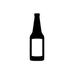 Beer bottle icon isolated on white background