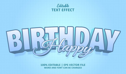 Happy Birthday Editable Text Effect Style