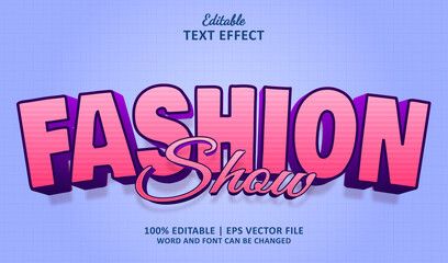 Fashion Show Editable Text Effect Style