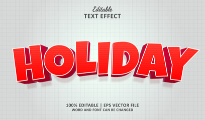 Holiday Editable Text Effect Style