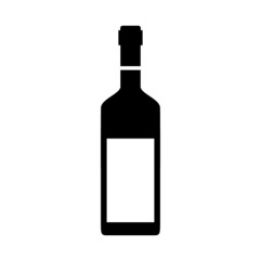 Wine bottle icon isolated on white background