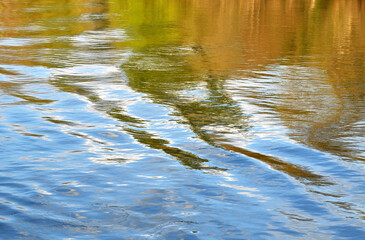 Pattern formed by flowing water. background. No people. Copy space.