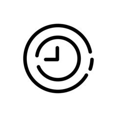 Time simple icon vector illustration in outline style