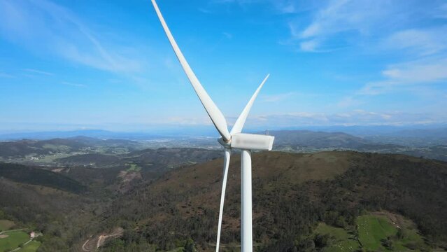 wind farm, aerial view- renewable energy	
