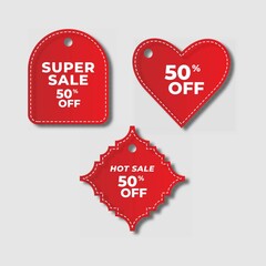 Different sale tags collection Vector illustration.