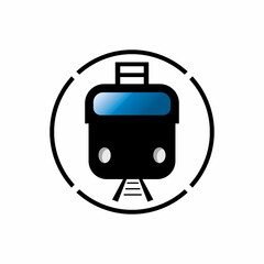 Train icon vector background