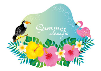 南国のヤシ　トロピカルなイラスト