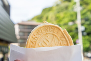 Carbonated　Rice cracker　炭酸せんべい　有馬温泉　Arima Hot...