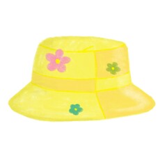 yellow summer hat isolated on white background
