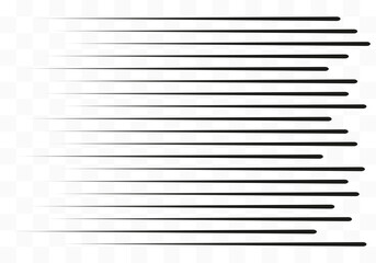 Speed lines. Design element, motion effect signs. Black lines on white background. Vector illustration.